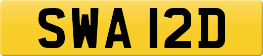 SWA 12D private number plate